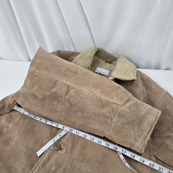 Vintage Wilsons Leather M. Julian Men's Sherpa Lined Suede Jacket Size XL Beige. - Picture 8 of 10